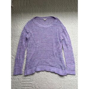 talbots purple heathered sweater